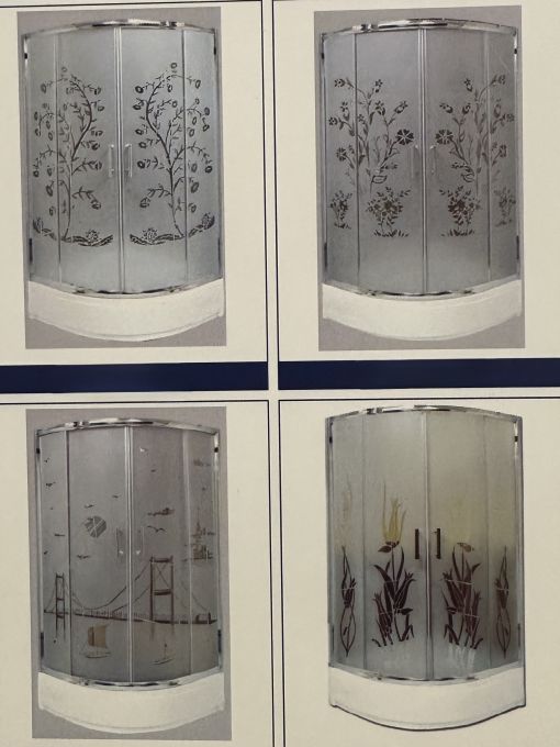 DUŞAKABİN TEMPERLİ CAM DESEN GÖRSEL 8825X
